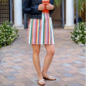 SOLD - J. Crew Rainbow Striped Sidewalk Miniskirt